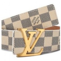 Cinto Masculino Couro Canvas Legítimo Louis Vuitton LV - Monogram Preto