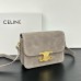 BOLSA CELINE TRIOMPHE NUBUCK CINZA