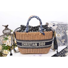 BOLSA CESTA DIOR WICKER