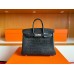 BOLSA HERMES BIRKIN 25 CROCO MATTE BLACK BOLSA HERMES BIRKIN 25 CROCO MATTE BLACK