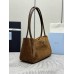 Prada Leather Tote Bag Suede Marrom Prada Leather Tote Bag Suede Marrom