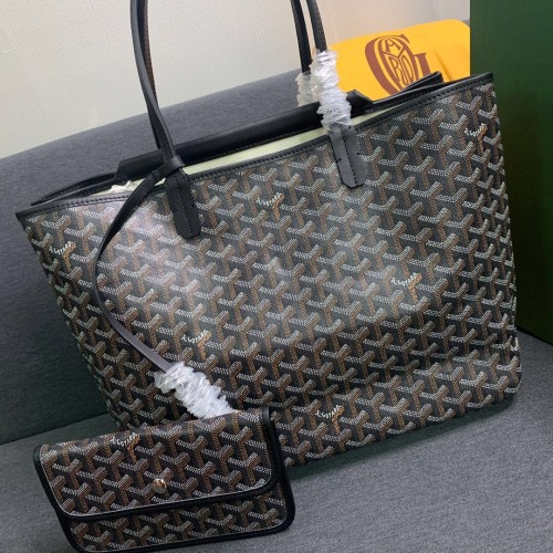 BOLSA GOYARD ST LOUIS PRETA MARROM - Bolsas de Luxo