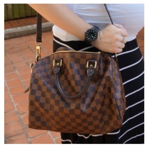 ALÇA BOLSA LOUIS VUITTON SPEEDY DAMIER EBENE - Bolsas de Grife - Venda de  Bolsas