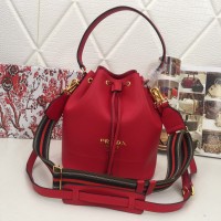 BOLSA PRADA BUCKET BAG COURO