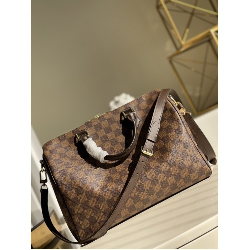 Bolsa LV Speedy 30 Bandouliere Damier Ebene - Premium